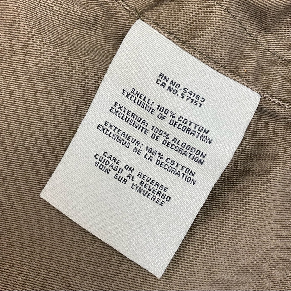 Levi’s Cotton Camo Printed Military Utility Trucker Jacket: Army Green/Tan - Picture 15 of 15
